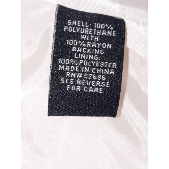 Urban Retro White Faux Leather Jacket – Women’s L– Floral Embroidered Moto Style - Picture 9 of 9